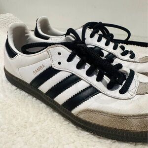Adidas Samba White and Black Sneakers
